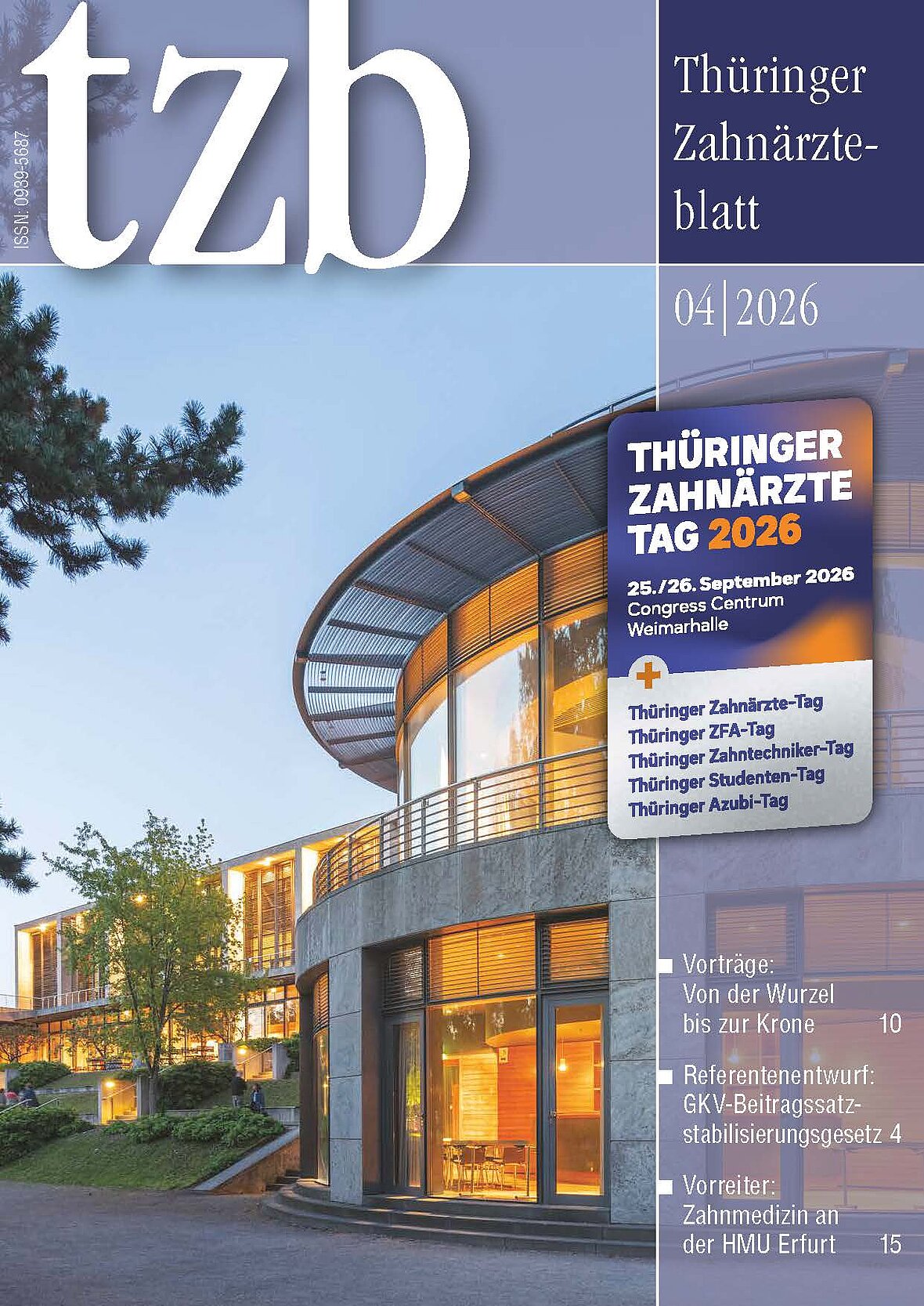 Thüringer Zahnärzteblatt (tzb) – Ausgabe April 2026