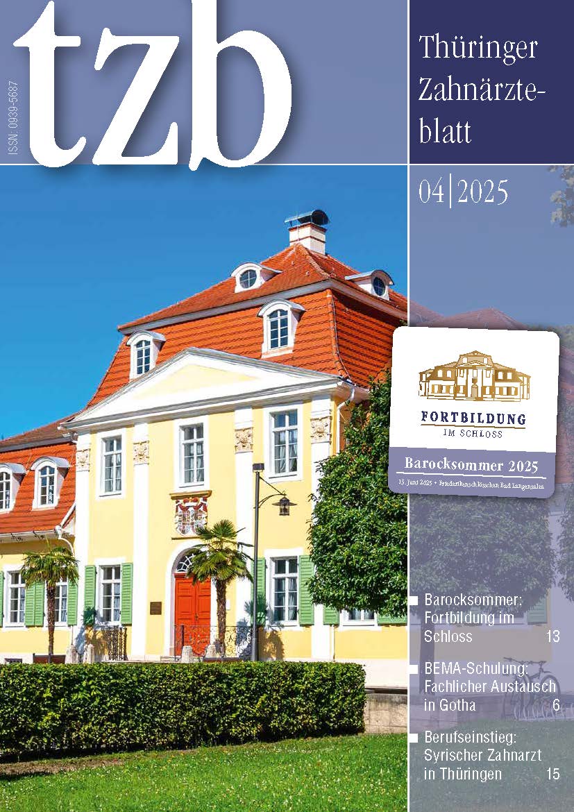 Thüringer Zahnärzteblatt (tzb) - Ausgabe April 2025