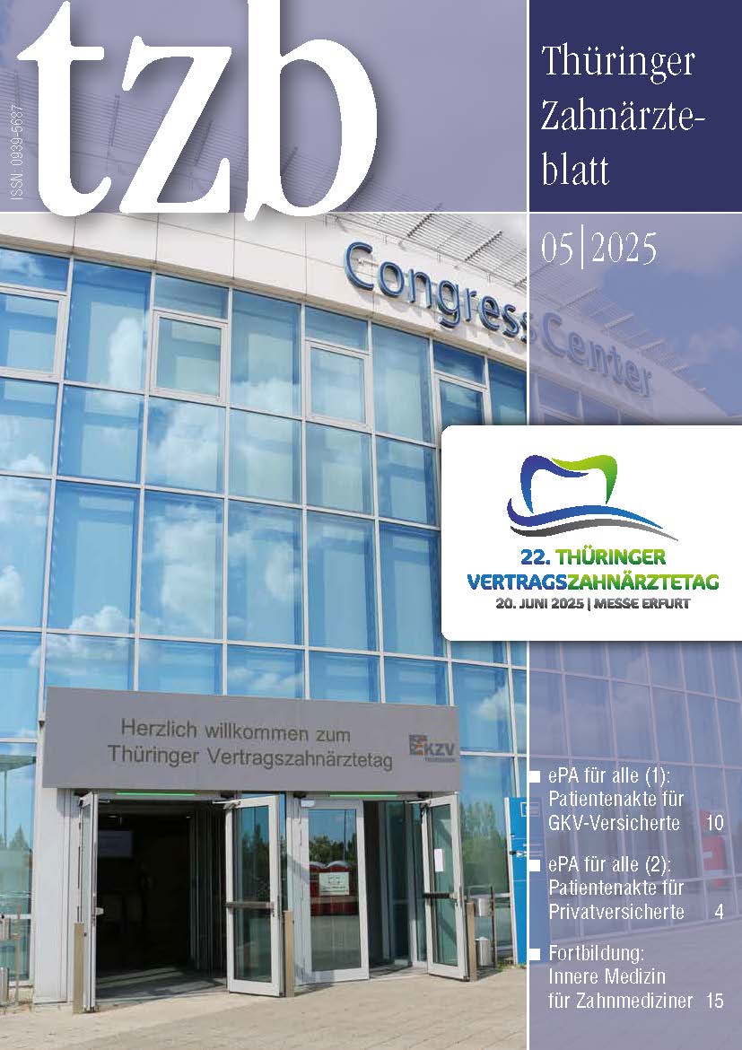 Thüringer Zahnärzteblatt (tzb) - Ausgabe Mai 2025